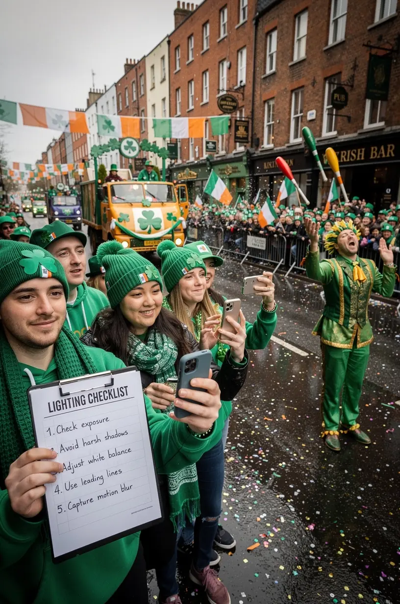 Indoor mobile photography tips with lighting checklist.